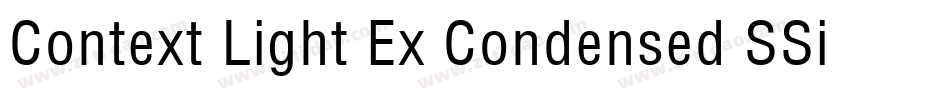Context Light Ex Condensed SSi Normal字体转换